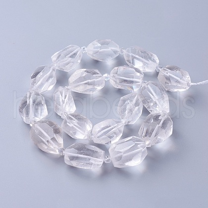 Natural Quartz Crystal Beads Strands G-P434-39-1