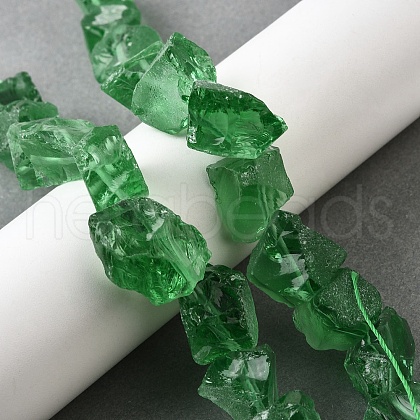 Transparent Glass Beads Strands GLAA-S386-02-1