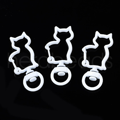 Spray Painted Eco-Friendly Alloy Swivel Snap Hooks Clasps PALLOY-T080-16M-NR-1