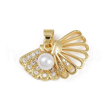 Brass Micro Pave Cubic Zirconia Pendants KK-S528-11G-1