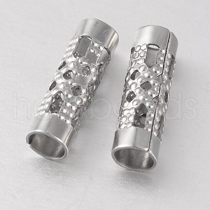 Tarnish Resistant Column 316 Surgical Stainless Steel Hollow Tube Beads X-STAS-M255-01-1