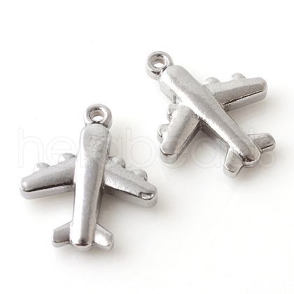 Tarnish Resistant 201 Stainless Steel Airliner Pendants X-STAS-Q195-103-1