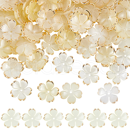 SUNNYCLUE 200Pcs Acrylic Bead Caps OACR-SC0001-83E-1