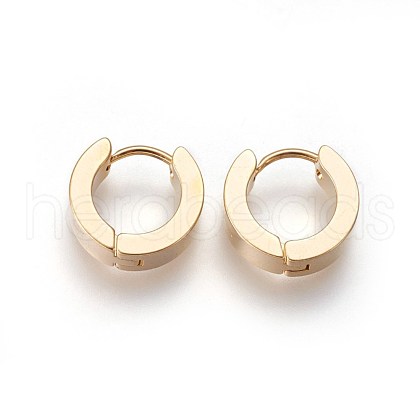 304 Stainless Steel Huggie Hoop Earrings EJEW-O087-09A-1