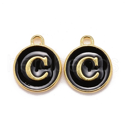 Golden Plated Alloy Charms X-ENAM-S118-02C-1