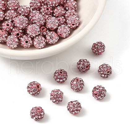 Polymer Clay Rhinestone Beads RB-H284-6MM-223-1