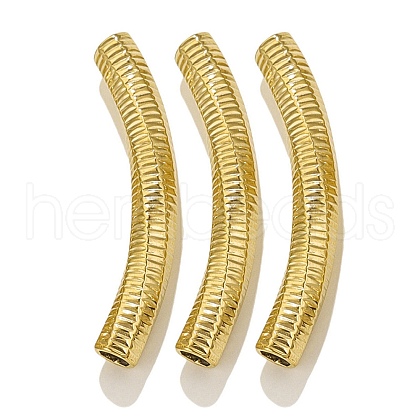 304 Stainless Steel Curved Tube Beads STAS-M071-03C-G-1