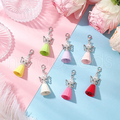 Angel Acrylic Pendant Decorations HJEW-JM03162-01-1