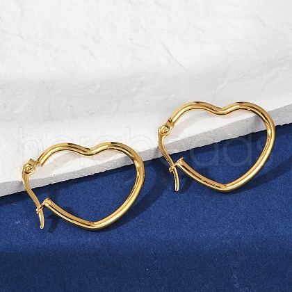 201 Stainless Steel Hoop Earrings X-EJEW-I245-27F-1