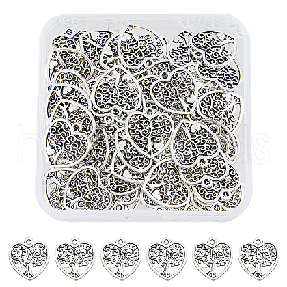 DICOSMETIC 80PCS Tibetan Style Alloy Pendants TIBE-DC0001-09-1