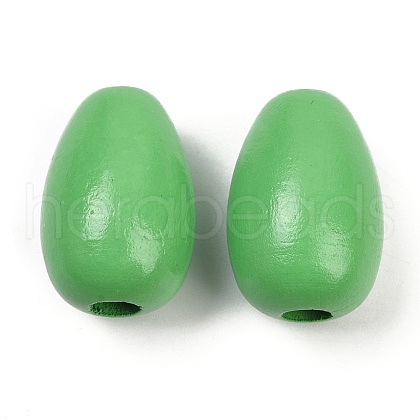 Spray Painted Wood European Beads WOOD-F017-10E-1