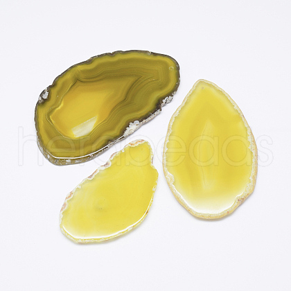 Natural Agate Slices Big Pendants AGAT-54X31-2-1
