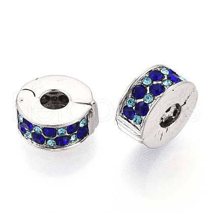 Alloy Rhinestone European Beads FIND-N009-06P-1
