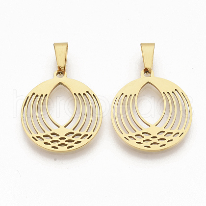 201 Stainless Steel Pendants STAS-N089-04G-1