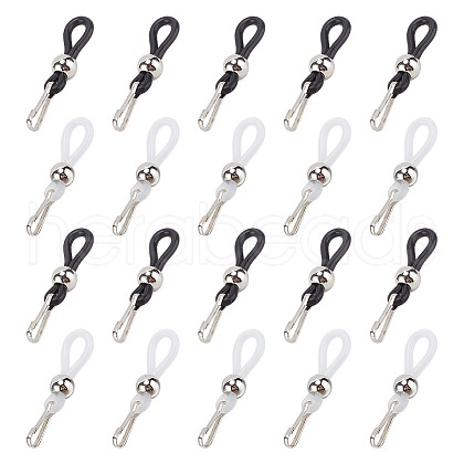 50 Pcs 2 Colors Iron Zipper Holder Upper HJEW-HY00001-1