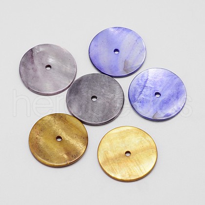 Dyed Natural Shell Bead Spacers SHEL-P004-08-1