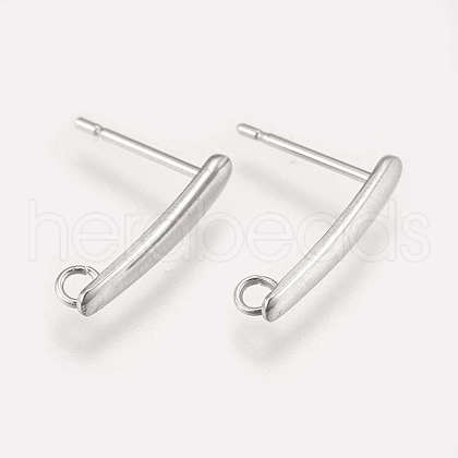 304 Stainless Steel Stud Earring Findings STAS-K182-23P-1