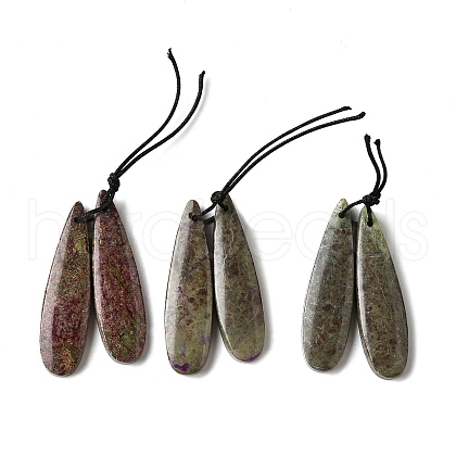 Natural Stichtite Pendants G-L617-G07-10x40mm-1