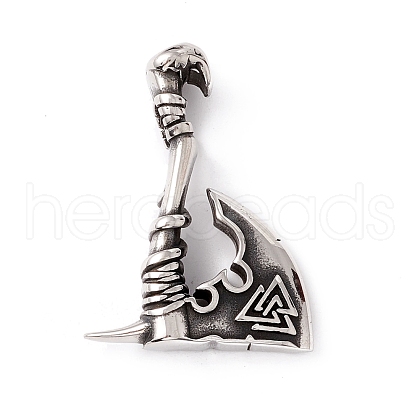 Tibetan Style 304 Stainless Steel Pendants STAS-P305-16AS-1