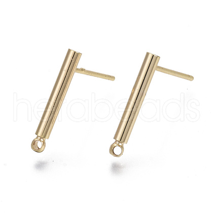 Brass Stud Earring Findings KK-R132-058-NF-1