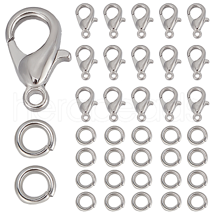 SOFPLATE 400Pcs Zinc Alloy Lobster Claw Clasps FIND-SP0001-29P-1