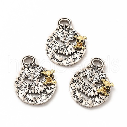 Rack Plating Brass Micro Pave Cubic Zirconia Pendants KK-K165-24-1