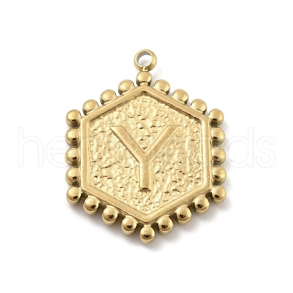 201 Stainless Steel Pendants STAS-R227-01Y-G-1