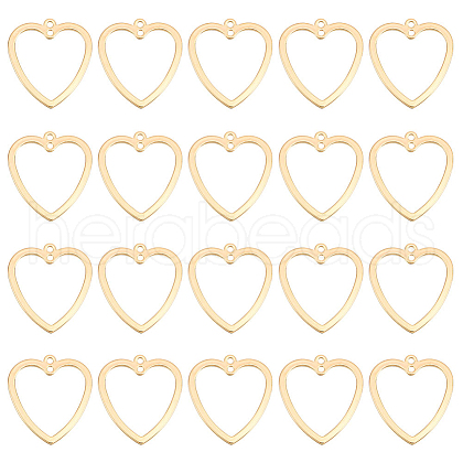 BENECREAT 20Pcs Brass 2-Loop Link Pendants KK-BC0009-63-1