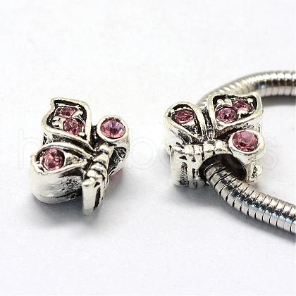 Alloy Rhinestone European Beads MPDL-R043-05A-1