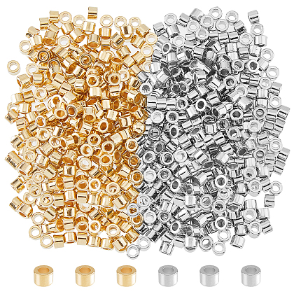 DICOSMETIC 1000Pcs 2 Colors CCB Plastic Beads CCB-DC0001-18-1