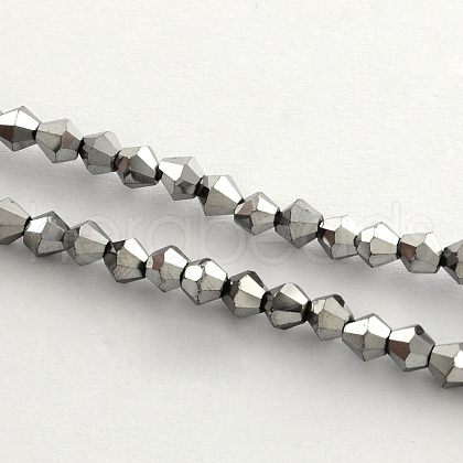 Electroplate Glass Bead Strands X-EGLA-R094-4mm-08-1
