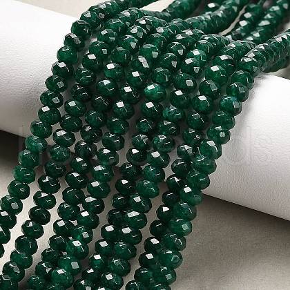 Dyed Natural Malaysia Jade Rondelle Beads Strands G-E316-2x4mm-05-1