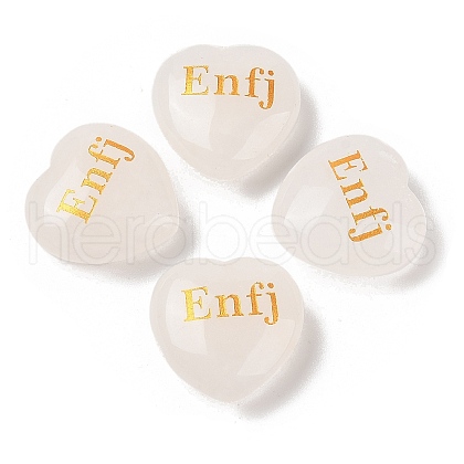 Natural Quartz Crystal Heart Engraving MBTI Figurines Statues for Home Office Desk Decorations X1-G-K353-05M-1