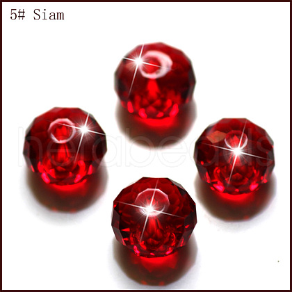 Imitation Austrian Crystal Beads SWAR-F068-4x6mm-05-1