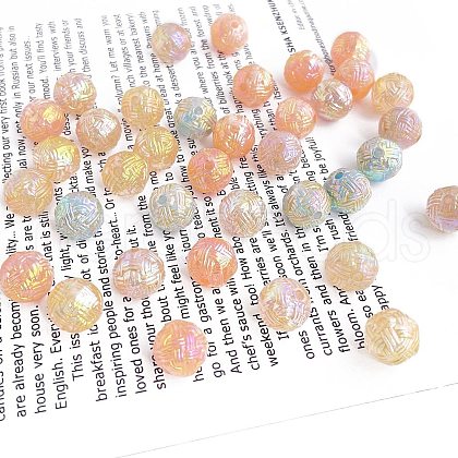 Opaque Acrylic Beads OACR-F010-06-1