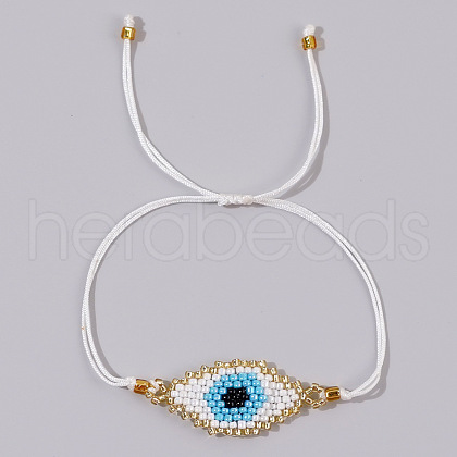 Bohemian Style Handmade Beaded Evil Eye Bracelet for Couples and Friends RR7314-6-1