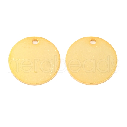 925 Sterling Silver Blank Flat Round Charms STER-F057-01G-01-1