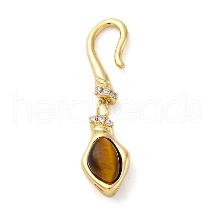 Brass S-Hook Clasps KK-U059-27G-01-1