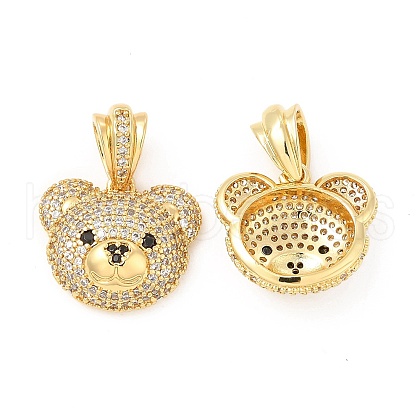 Brass Micro Pave Cubic Zirconia Pendant KK-H441-01C-G-1