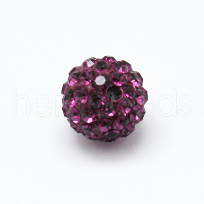 Polymer Clay Rhinestone Beads RB-H258-HD10mm-502-1