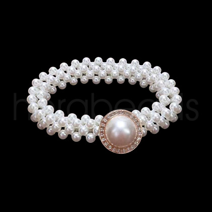 Alloy Crystal Rhinestone & Plastic Imitation Pearl Beaded Waist Belly Chains for Women FS-WG4F3BE-01-1