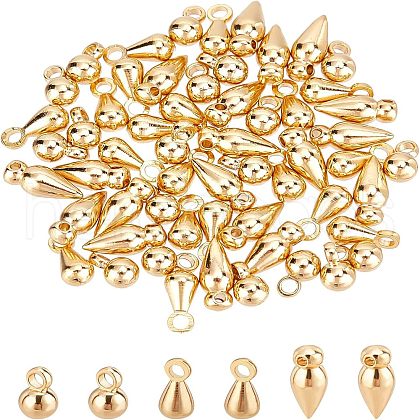 SUPERFINDING 60pcs 3 Style  Brass Charms KK-FH0003-27-1