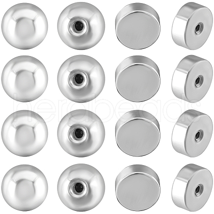 Beebeecraft 40Pcs 2 Styles 304 Stainless Steel Ear Nuts STAS-BBC0005-33-1
