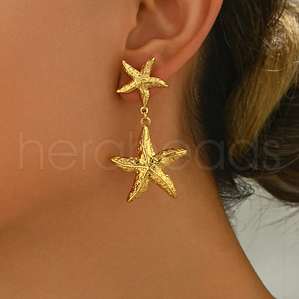 Stainless Steel Dangle Stud Earrings AA4411-3-1