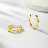 S925 Sterling Silver Flat Round Hoop Earrings GN0901-4