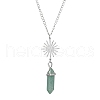 Natural Green Aventurine Pendant Necklaces NJEW-JN04694-03-2