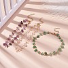 Gemstone Chips Beaded Anklet with 304 Stainless Steel Chains for Women X-AJEW-AN00497-2