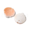 Natural Sea Shell Carved Leaf Charms SSHEL-C013-02D-2