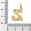 Brass Micro Pave Cubic Zirconia Pendants ZIRC-C012-01G-26-3