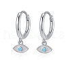 S925 Sterling Silver Eye Hoop Earrings UP4311-2-2